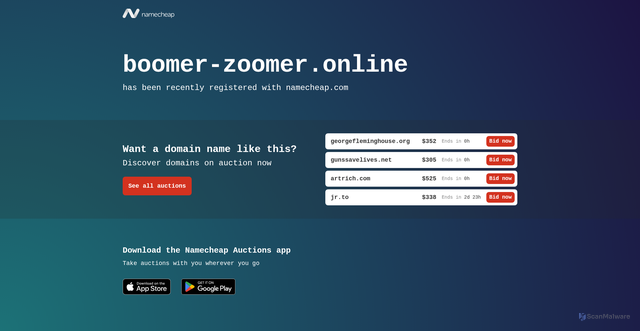 Security scan screenshot of http://boomer-zoomer.online/