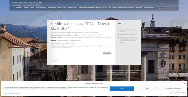 Security scan screenshot of https://consulentidellavoro.bl.it/
