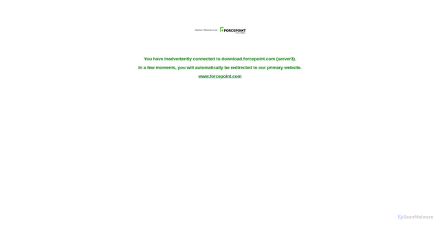 Security scan screenshot of https://download.forcepoint.com
