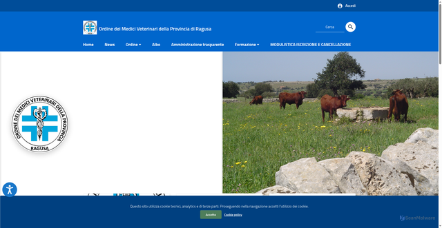 Security scan screenshot of https://www.ordineveterinariragusa.it