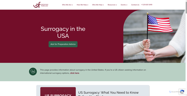 Security scan screenshot of https://www.growingfamilies.org/surrogacy-in-the-usa/