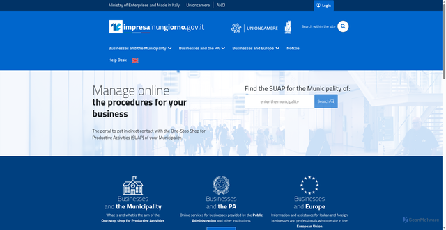 Security scan screenshot of https://www.impresainungiorno.gov.it