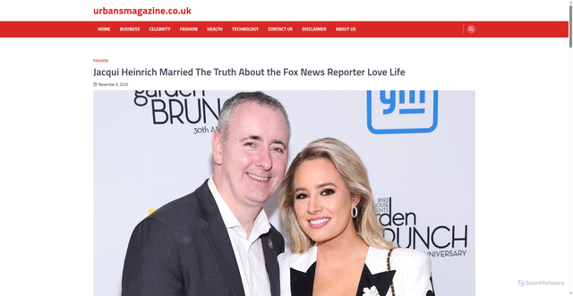 Security scan screenshot of https://urbansmagazine.co.uk/jacqui-heinrich-married/