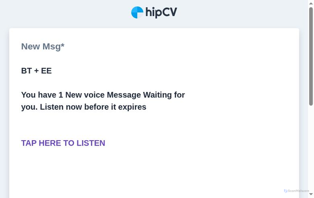 Security scan screenshot of https://hipcv.com/r/mJJ7mLEe4ttFwi5NE2Qhy