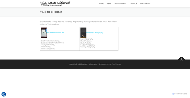 Security scan screenshot of https://excathedra.co