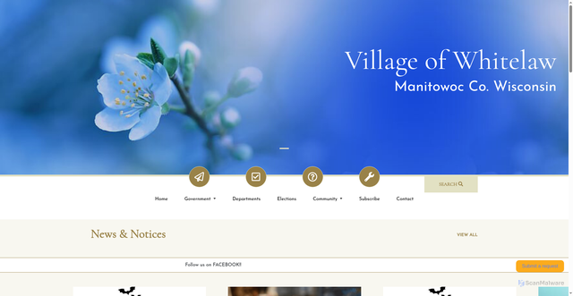 Security scan screenshot of https://villageofwhitelaw-wi.gov/