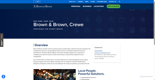 Security scan screenshot of https://countyins.com