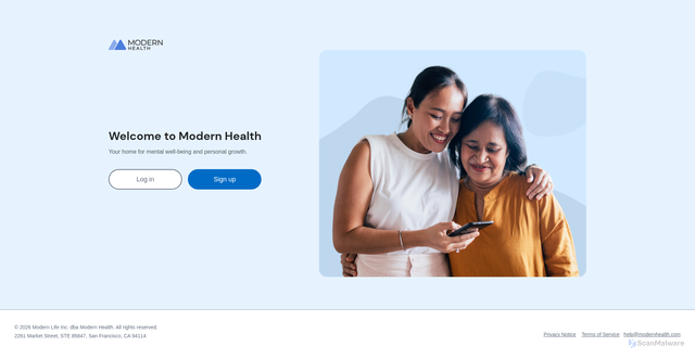 Security scan screenshot of https://my.joinmodernhealth.com