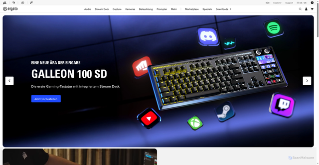 Security scan screenshot of https://elgato.com