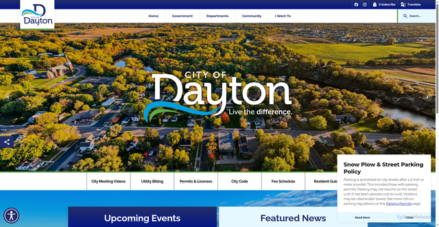 Security scan screenshot of https://www.daytonmn.gov/