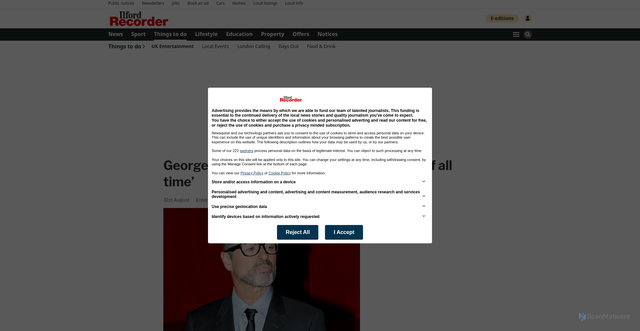 Security scan screenshot of https://www.ilfordrecorder.co.uk/things-to-do/national/26509790.george-michael-voted-greatest-music-icon-time/