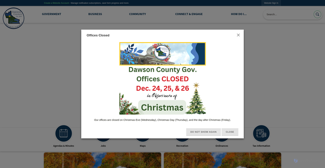Security scan screenshot of https://www.dawsoncountyga.gov