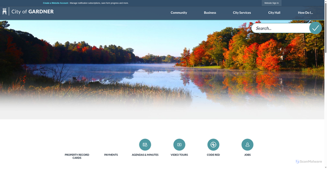Security scan screenshot of https://gardner-ma.gov/