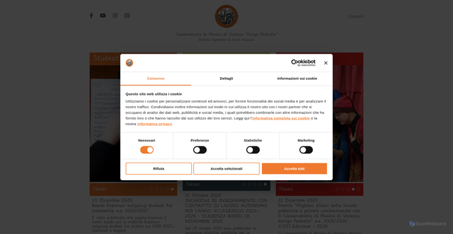 Security scan screenshot of https://www.consvi.it/