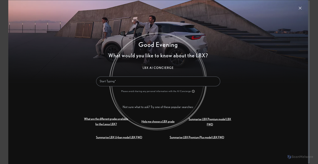 Security scan screenshot of https://lexus-concierge.toyota-europe.com/
