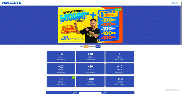 Security scan screenshot of https://meuvlvasorte.vercel.app/