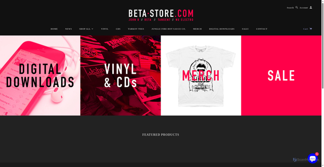 Security scan screenshot of https://beta-recordings.myshopify.com