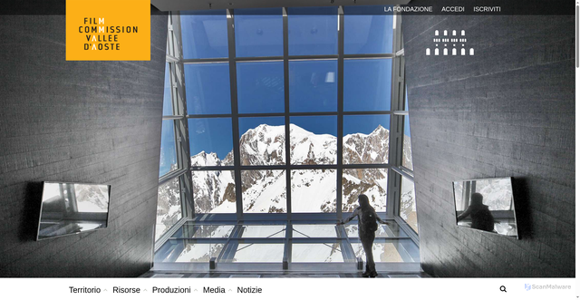 Security scan screenshot of https://www.filmcommission.vda.it/