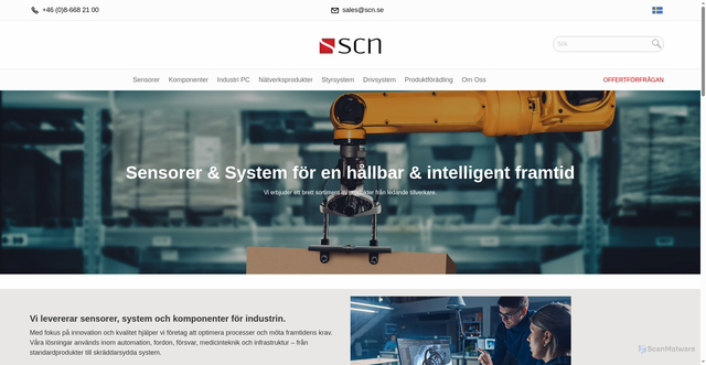 Security scan screenshot of https://scn.se/