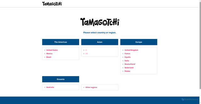 Security scan screenshot of https://tamagotchi-official.com