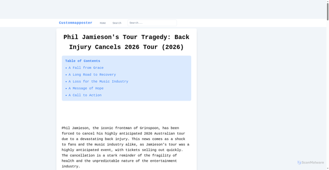Security scan screenshot of https://lombardstreetresorts.com/article/phil-jamieson-s-tour-tragedy-back-injury-cancels-2026-tour
