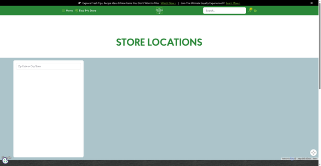 Security scan screenshot of https://stores.thefreshmarket.com