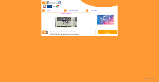 Security scan screenshot of https://www.arlas.campania.it/