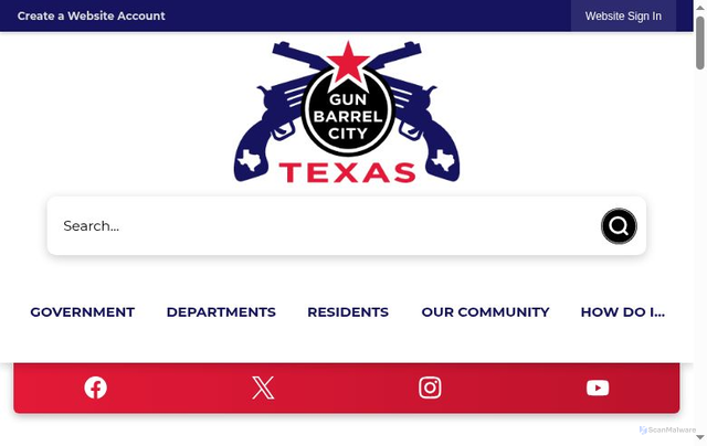 Security scan screenshot of https://gunbarrelcity.gov/