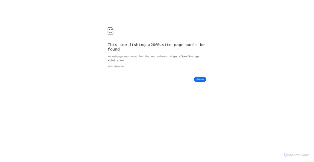 Security scan screenshot of http://ice-fishing-x2000.site/