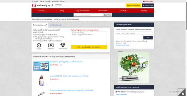 Security scan screenshot of https://www.automatyka.pl