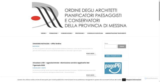 Security scan screenshot of https://www.archme.it/