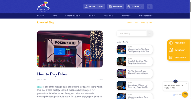 Security scan screenshot of https://www.riverwind.com/blog/how-to-play-poker/