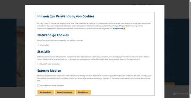 Security scan screenshot of https://www.bgr.bund.de/DE/Home/home_node.html