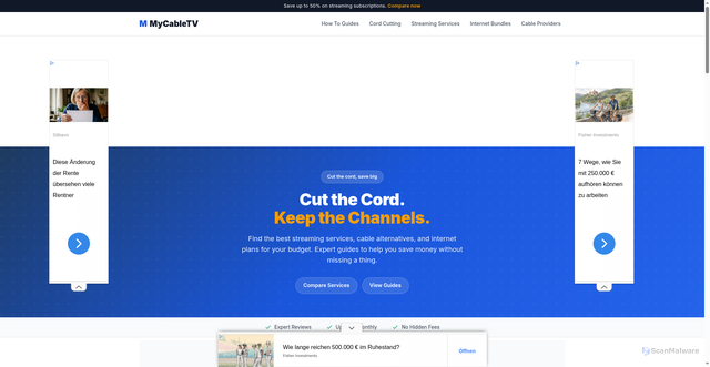 Security scan screenshot of https://mycabletv.com/