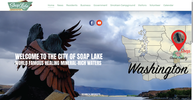 Security scan screenshot of https://www.soaplakewa.gov/