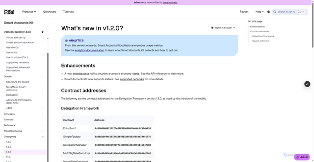 Security scan screenshot of https://metamask-docs-75mpj2s96-consensys-ddffed67.vercel.app/smart-accounts-kit/changelog/1.2.0/