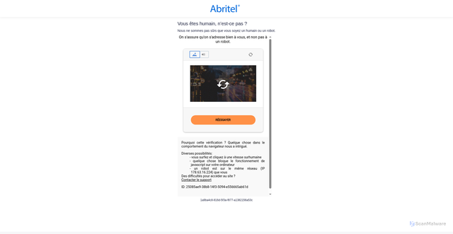 Security scan screenshot of https://www.abritel.fr