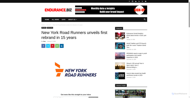 Security scan screenshot of https://endurance.biz/2026/industry-news/new-york-road-runners-unveils-first-rebrand-in-15-years/