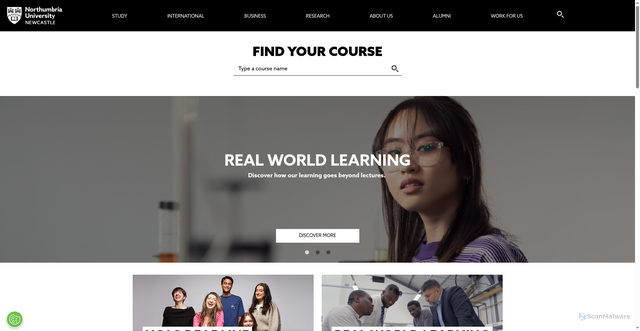 Security scan screenshot of https://www.northumbria.ac.uk/