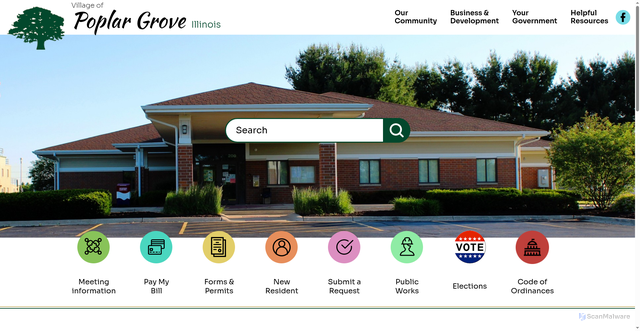Security scan screenshot of https://www.poplargrove-il.gov/