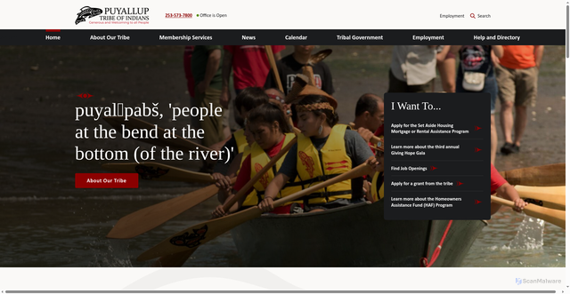 Security scan screenshot of https://www.puyalluptribe-nsn.gov/