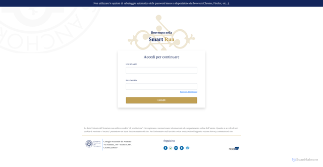 Security scan screenshot of https://webrun.notariato.it/