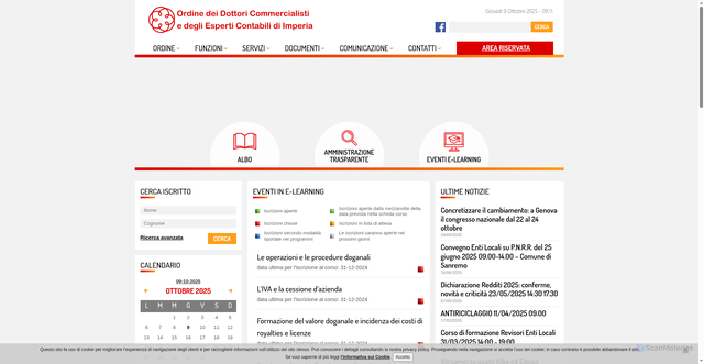 Security scan screenshot of https://www.commercialisti.imperia.it/