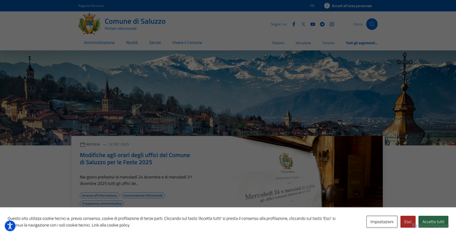 Security scan screenshot of https://comune.saluzzo.cn.it/