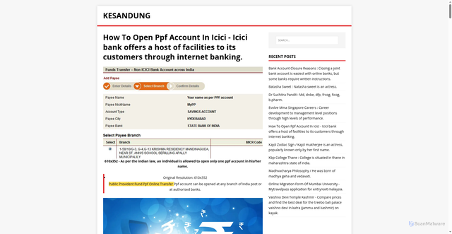 Security scan screenshot of https://jesadonik.pages.dev/post/how-to-open-ppf-account-in-icici/