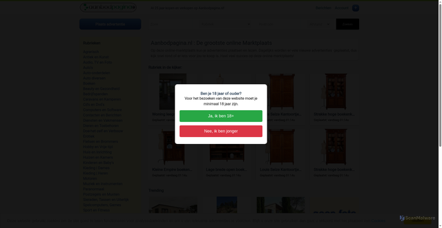 Security scan screenshot of https://www.aanbodpagina.nl