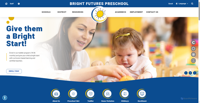 Security scan screenshot of https://brightfutures.kearneypublicschools.org/