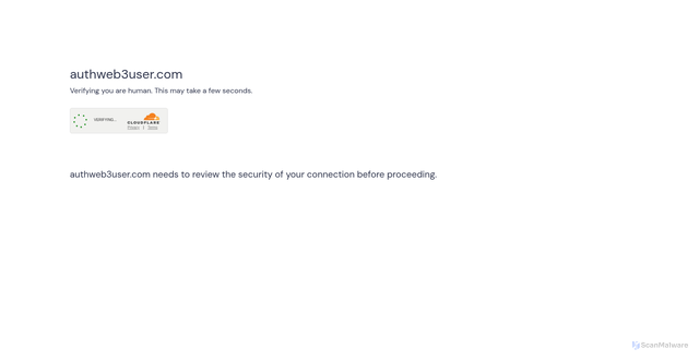 Security scan screenshot of http://authweb3user.com/
