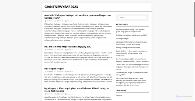 Security scan screenshot of https://giantnewyear2023.pages.dev/