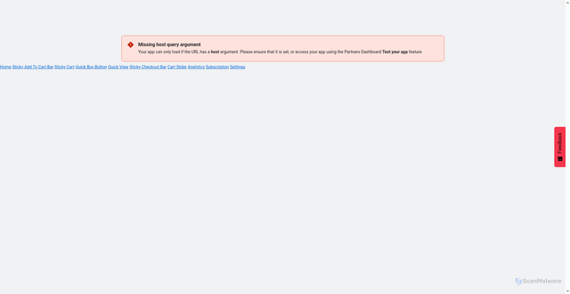 Security scan screenshot of https://stickyaddtocartbar.azurewebsites.net
